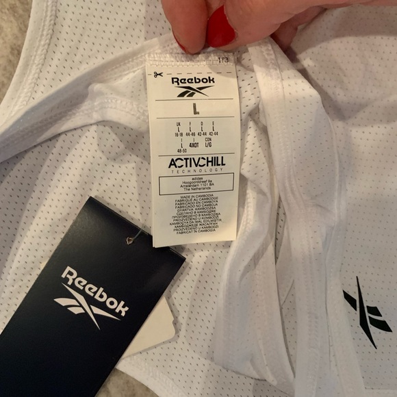 Reebok Athletic Tank Top Women’s L White Freebok Series , BNWT - Picture 3 of 3